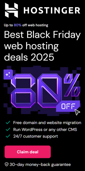 Hostinger Black Friday Deal 2025
